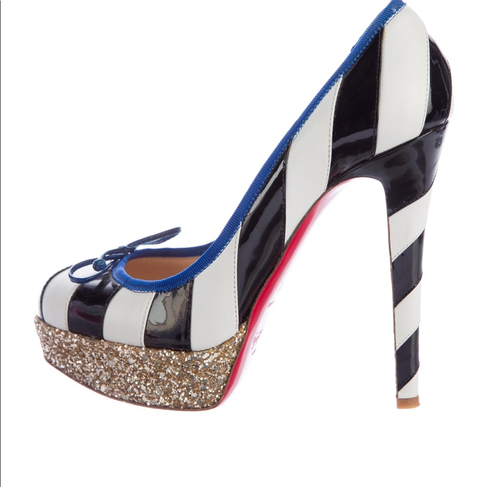 Christian Louboutin FORAINE 140 GLITTER STRIPED